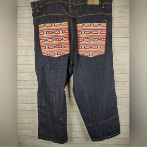 Dodeca Genuine Jeans Mens 46x33  Hip Hop Baggy Dark Denim